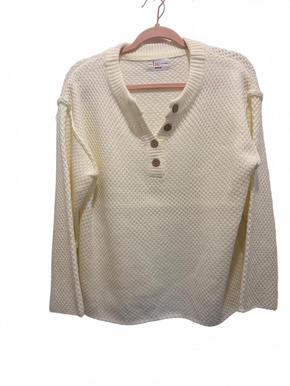 NWOT The Be Brand cream longsleeve, women's size M
